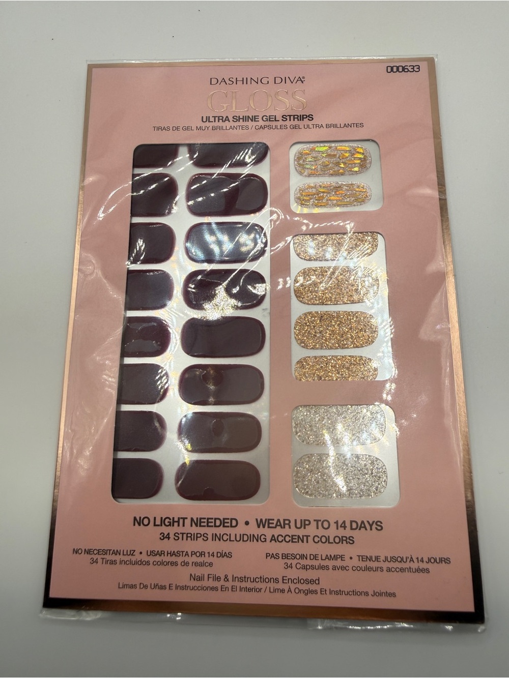 Dashing Diva Gloss Ultra Shine Gel Strips-Frills Ahead